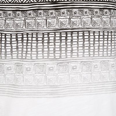 Boys white Aztec print t-shirt